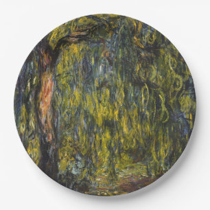 Plato De Papel Claude Monet Sauce Llorón Arte Impresionista