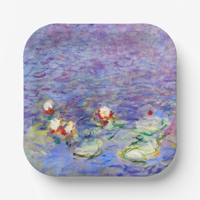 Plato De Papel Claude Monet - Water Lilies (Anverso)