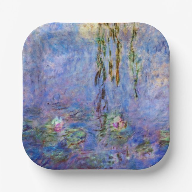 Plato De Papel Claude Monet - Water Lilies (Anverso)