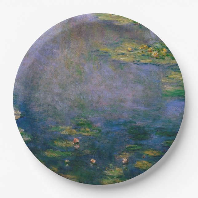 Plato De Papel Claude Monet - Water Lilies (Anverso)
