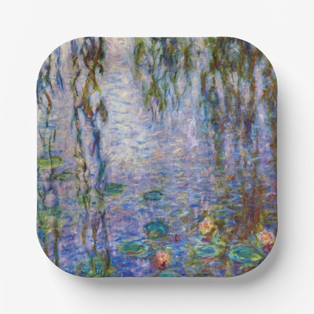 Plato De Papel Claude Monet - Water Lilies (Anverso)
