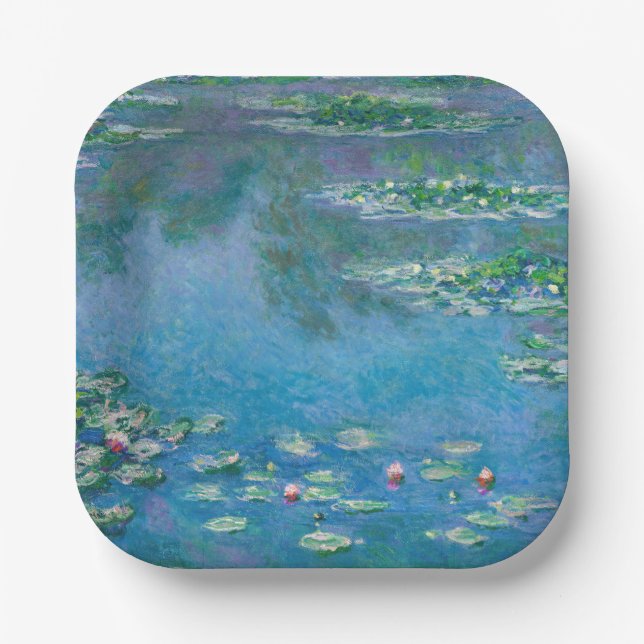 Plato De Papel Claude Monet - Water Lilies 1906 (Anverso)
