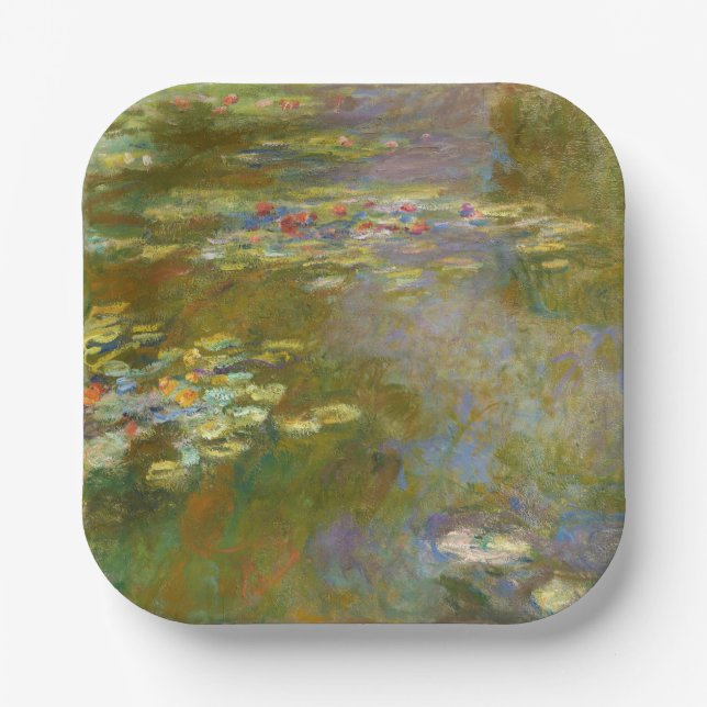 Plato De Papel Claude Monet - Water Lily Pond 1917 (Anverso)