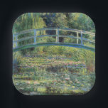 Plato De Papel Claude Monet - Water Lily Pond y Puente Japanés<br><div class="desc">The Water Lily Pond and the Japanese Bridge / Le Bassin aux nympheas - Claude Monet,  1899</div>