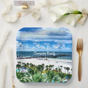 Plato De Papel Clearwater Beach, Florida, destino de vacaciones