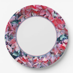 Plato De Papel Clematis Flowers