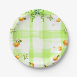 Plato De Papel Clementina linda - primer cumpleaños de bebé niño
