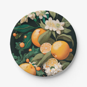Plato De Papel Clementine Mandarine