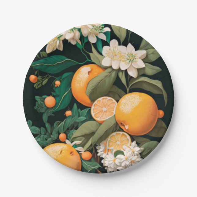 Plato De Papel Clementine Mandarine (Anverso)
