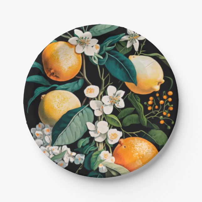 Plato De Papel Clementine Mandarine (Anverso)