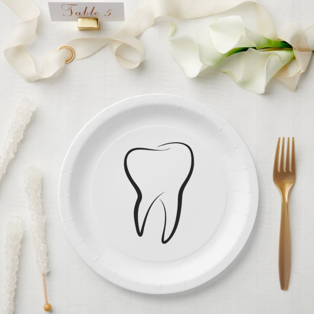 Plato De Papel Clínica Dental Dentistry Medical (Boda)