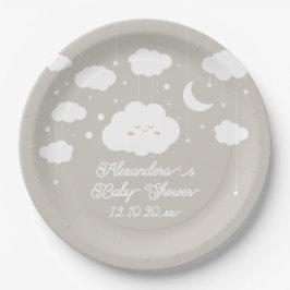 Plato De Papel Cloud Baby Shower
