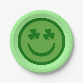 Plato De Papel Clover Eyes Happy Face Paper Plates
