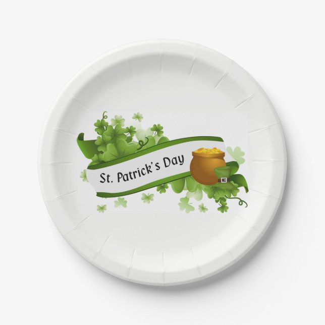 Plato De Papel Clovers (Anverso)