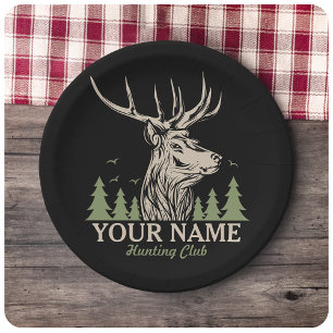 Plato De Papel Club de Caza Personalizado de Cazadores de Elk Ant