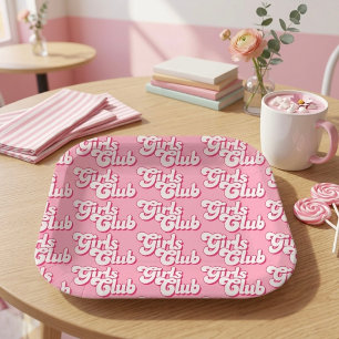 Plato De Papel Club de Chicas