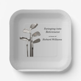 Plato De Papel Club de golf Deportivo de Jubilación Moderna