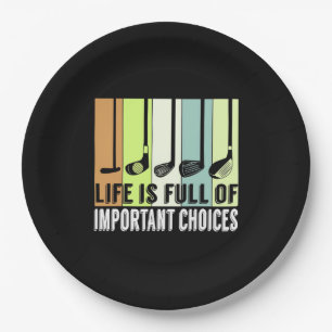 Plato De Papel Club Golf Funny Life Choices