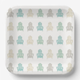 Plato De Papel Coastal Adirondack preside Lake House Beach House