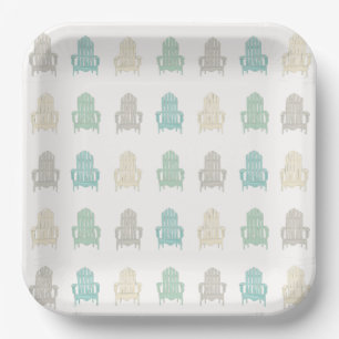 Plato De Papel Coastal Adirondack preside Lake House Beach House