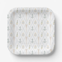 Plato De Papel Coastal Sailboat Paper Plates