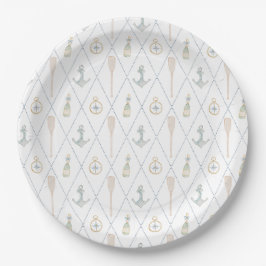 Plato De Papel Coastal Sailboat Paper Plates