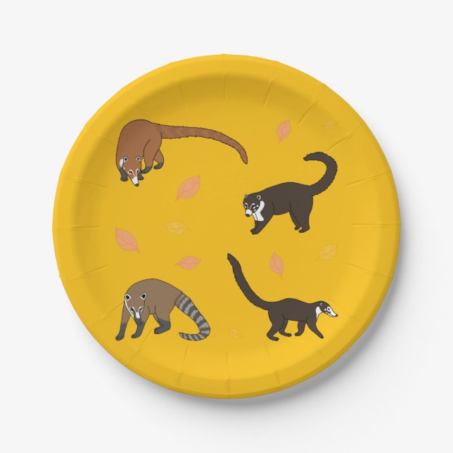 Plato De Papel Coatis (Anverso)