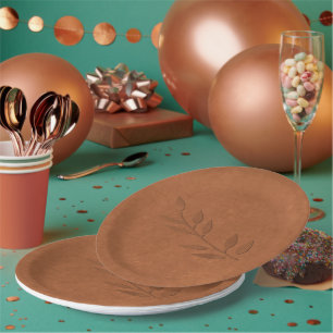 Plato De Papel Cobre aplastado