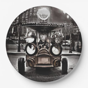 Plato De Papel Coche antiguo