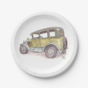 Plato De Papel Coche clásico