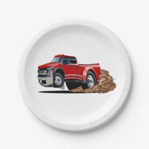 Plato De Papel Coche de dibujos animados