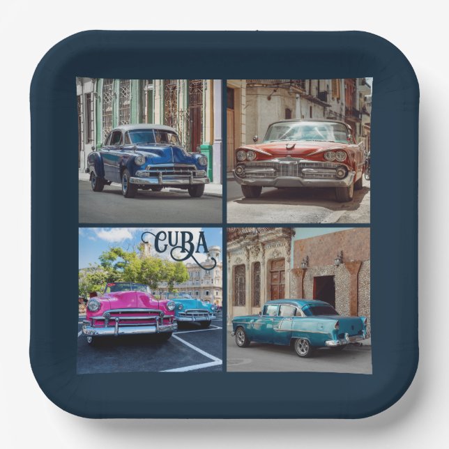 Plato De Papel Coches de La Habana CUBA (Anverso)