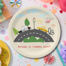 Coches y vehículos en la carretera cumpleaños de n