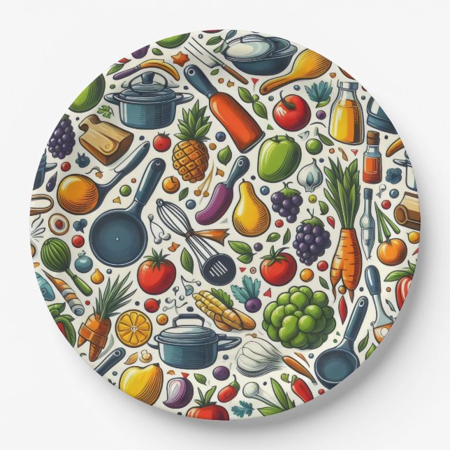 Plato De Papel Cocina. (Anverso)