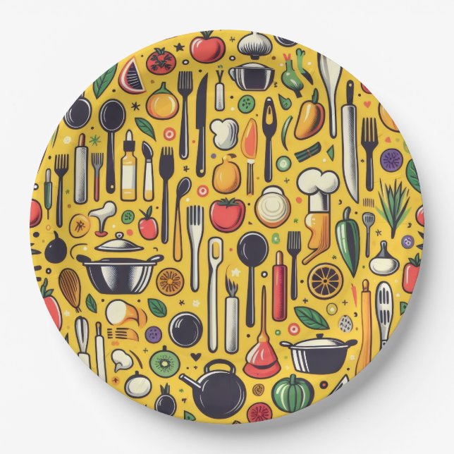 Plato De Papel Cocina. (Anverso)