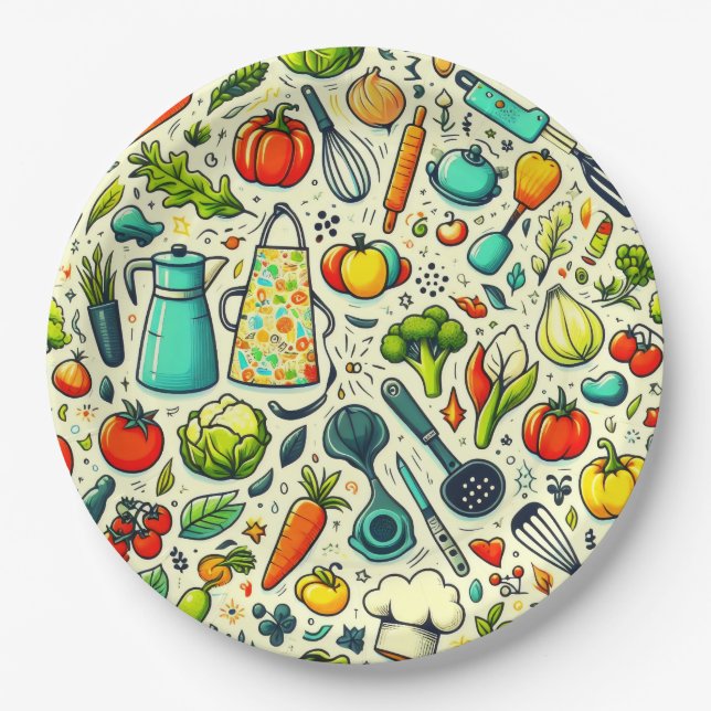 Plato De Papel Cocina. (Anverso)
