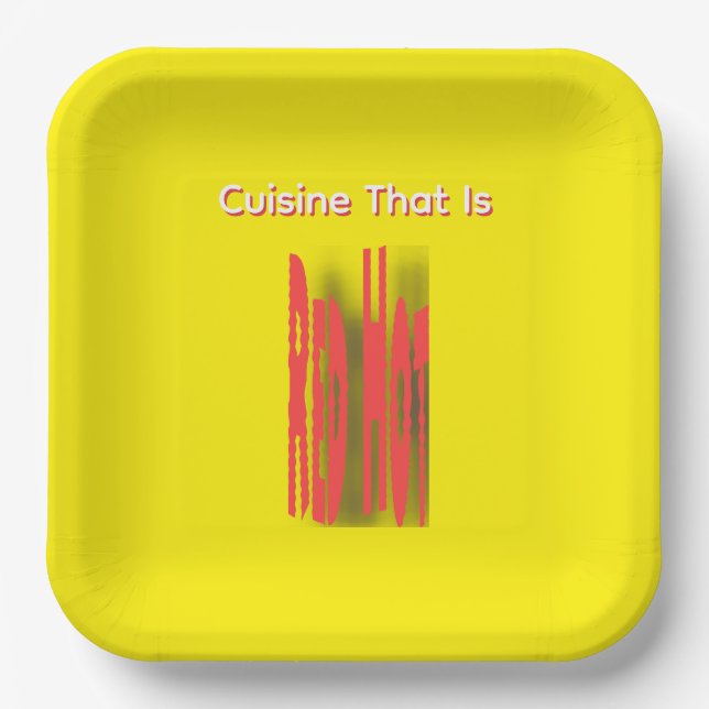 Plato De Papel Cocina Caliente (Anverso)