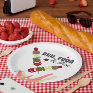 Plato De Papel Cocina del abuelo del padre de la barbacoa   