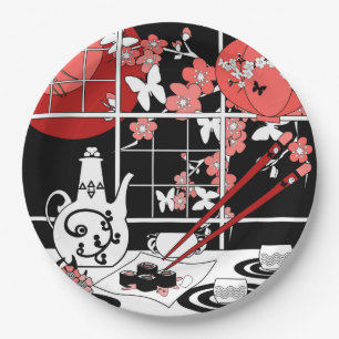 Plato De Papel Cocina japonesa
