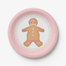 Plato De Papel Cocina Rosa Gingerbread