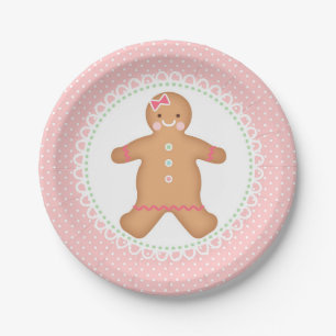 Plato De Papel Cocina Rosa Gingerbread