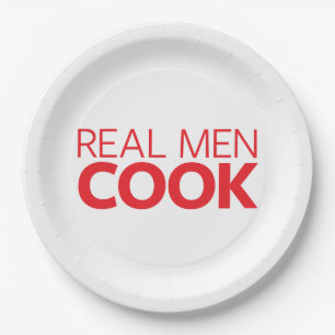 Plato De Papel Cocinero real de los hombres
