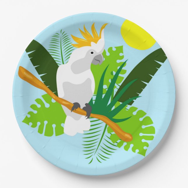 Plato De Papel Cockatoo 3 (Anverso)
