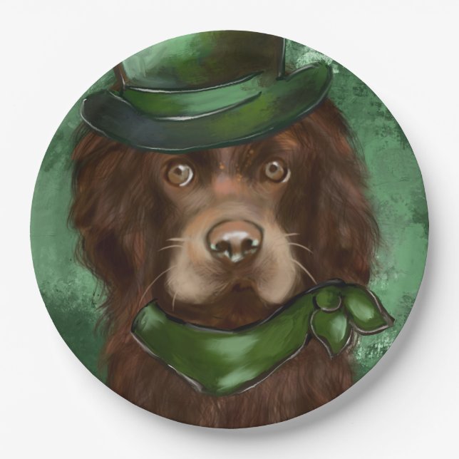 Plato De Papel Cocker Spaniel Americano  (Anverso)
