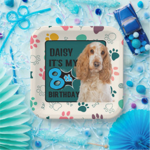Plato De Papel Cocker Spaniel Personalizado fiesta de cumpleaños