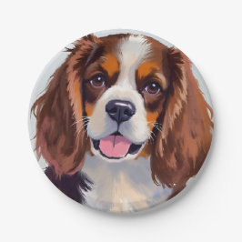 Plato De Papel Cocker Spaniel | Pintura de perro mascota