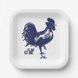 Plato De Papel Cockerel Est. 1882