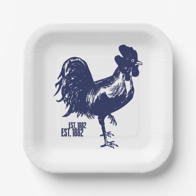 Plato De Papel Cockerel Est. 1882  (Anverso)