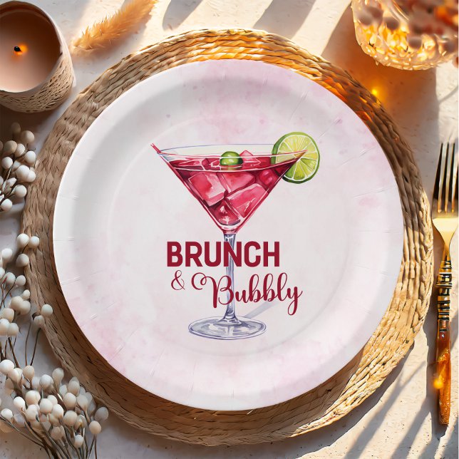 Plato De Papel Cocktails Ducha Brunch & Bubbly Bridal (Subido por el creador)