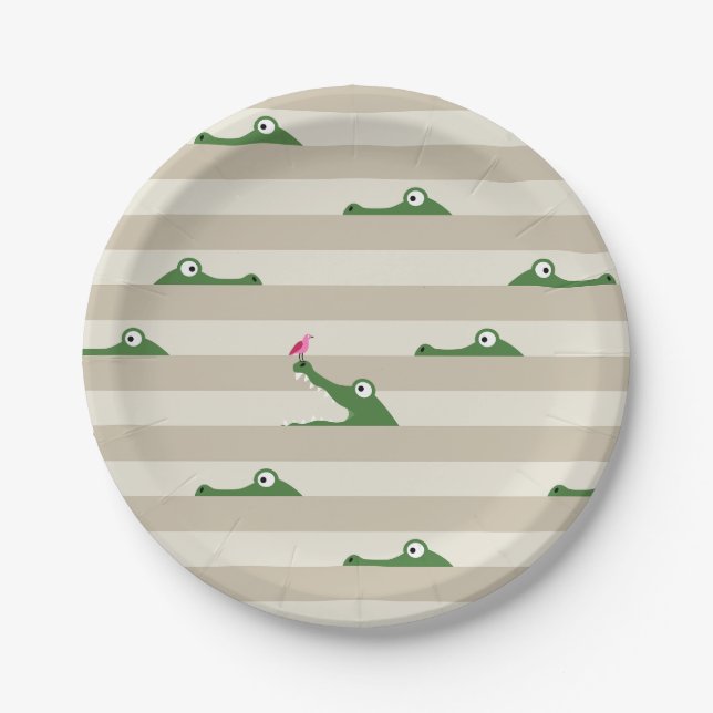 Plato De Papel Cocodrilo (Anverso)